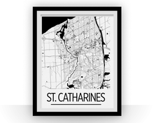 Load image into Gallery viewer, St Catharines Ontario Map Poster - Ontario Map Print - Art Deco Series