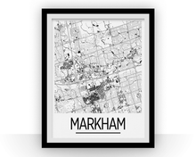 Charger l'image dans la galerie, Affiche cartographique de Markham Ontario - Style Art Déco