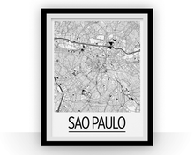Load image into Gallery viewer, Sao Paulo Map Poster - brazil Map Print - Art Deco Series