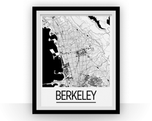Load image into Gallery viewer, Berkeley Map Poster - California Map Print - Art Deco Series