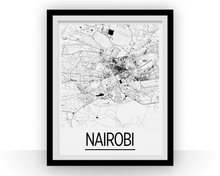 Charger l'image dans la galerie, Nairobi Map Poster - kenya Map Print - Art Deco Series