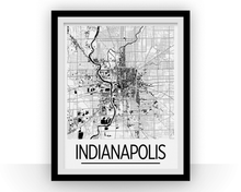 Load image into Gallery viewer, Indianapolis Map Poster - usa Map Print - Art Deco Series