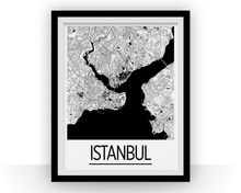 Load image into Gallery viewer, Istanbul Map Poster - turkey Map Print - Art Deco Series