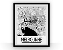 Charger l'image dans la galerie, Melbourne Map Poster - australia Map Print - Art Deco Series