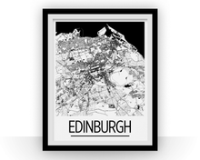 Load image into Gallery viewer, Edinburgh Map Poster - uk Map Print - Art Deco Series