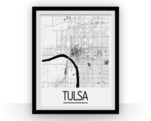 Load image into Gallery viewer, Tulsa Map Poster - usa Map Print - Art Deco Series