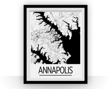 Load image into Gallery viewer, Annapolis Map Poster - Maryland Map Print - Art Deco Series