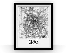 Load image into Gallery viewer, Graz Map Poster - austria Map Print - Art Deco Series