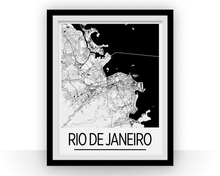Charger l'image dans la galerie, Rio de Janeiro Map Poster - brazil Map Print - Art Deco Series