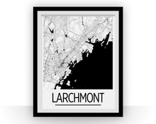 Load image into Gallery viewer, Larchmont NY Map Poster - New York Map Print - Art Deco Series