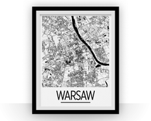 Charger l'image dans la galerie, Affiche cartographique de Warsaw - Style Art Déco