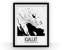 Load image into Gallery viewer, Iqaluit Map Poster - Canada Map Print - Art Deco Series