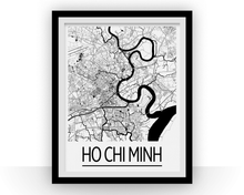 Load image into Gallery viewer, Ho Chi Minh Map Poster - vietnam Map Print - Art Deco Series