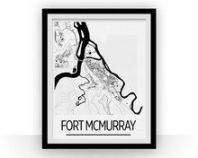 Load image into Gallery viewer, Fort McMurray Alberta Map Poster - Alberta Map Print - Art Deco Series