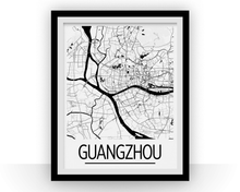 Load image into Gallery viewer, Guangzhou Map Poster - china Map Print - Art Deco Series
