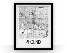 Charger l'image dans la galerie, Phoenix Map Poster - usa Map Print - Art Deco Series