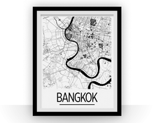 Load image into Gallery viewer, Bangkok Map Poster - thailand Map Print - Art Deco Series