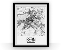 Load image into Gallery viewer, Bern Map Poster - switzerland Map Print - Art Deco Series
