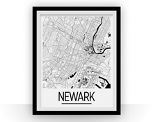 Load image into Gallery viewer, Newark Map Poster - usa Map Print - Art Deco Series
