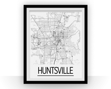 Load image into Gallery viewer, Huntsville Map Poster - usa Map Print - Art Deco Series