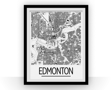 Load image into Gallery viewer, Edmonton Map Poster - Alberta Map Print - Art Deco Series
