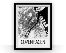 Load image into Gallery viewer, Copenhagen Map Poster - denmark Map Print - Art Deco Series