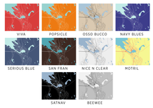 Load image into Gallery viewer, Bergen Map Print - Choose your color