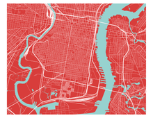 Load image into Gallery viewer, Philadelphia Map Print - Choose your color