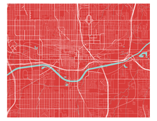 Load image into Gallery viewer, Oklahoma City Map Print - Choose your color