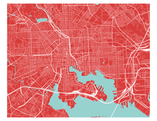 Load image into Gallery viewer, Baltimore Map Print - Choose your color