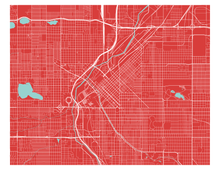 Load image into Gallery viewer, Denver Map Print - Choose your color