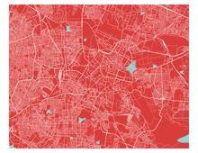 Load image into Gallery viewer, Bangalore Map Print - Choose your color