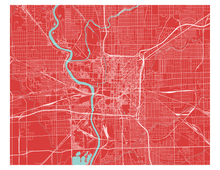 Load image into Gallery viewer, Indianapolis Map Print - Choose your color