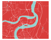 Load image into Gallery viewer, Chongqing Map Print - Choose your color