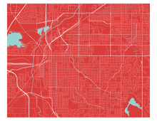 Load image into Gallery viewer, Lincoln Map Print - Choose your color
