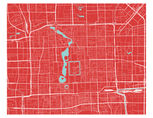 Load image into Gallery viewer, Beijing Map Print - Choose your color