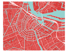 Load image into Gallery viewer, Amsterdam Map Print - Choose your color