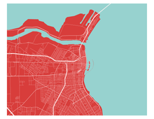 Load image into Gallery viewer, Corpus Christi Map Print - Choose your color