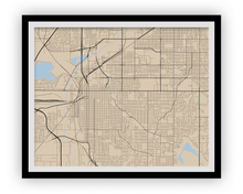 Load image into Gallery viewer, Lincoln Map Print - Choose your color