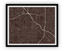Charger l'image dans la galerie, Santa Ana Map Print - Choose your color