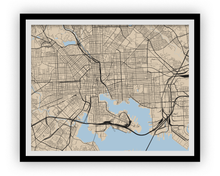 Load image into Gallery viewer, Baltimore Map Print - Choose your color
