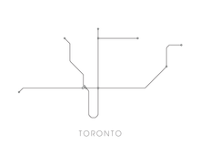 Load image into Gallery viewer, Toronto Subway Map Print - Toronto Metro Map Poster