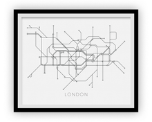 Load image into Gallery viewer, London Subway Map Print - London Metro Map Poster