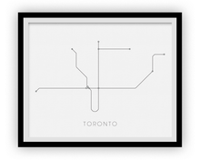 Load image into Gallery viewer, Toronto Subway Map Print - Toronto Metro Map Poster