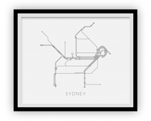 Load image into Gallery viewer, Sydney Subway Map Print - Sydney Metro Map Poster