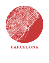 Load image into Gallery viewer, Barcelona Map Print - City Map Poster