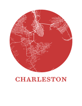 Load image into Gallery viewer, Charleston Map Print - City Map Poster