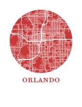 Charger l'image dans la galerie, Affiche cartographique de Orlando - Style OMap