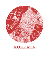 Charger l'image dans la galerie, Affiche cartographique de Kolkata - Style OMap