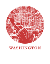 Charger l'image dans la galerie, Affiche cartographique de Washington DC - Style OMap
